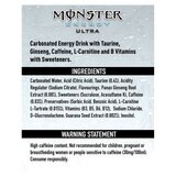 Ingredient information on white background