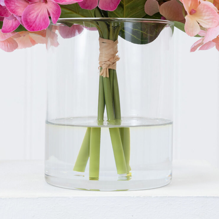 Real Touch Artificial Hydrangea in Vase in Pink Real Touch Artificial Hydrangea in Vase in Pink