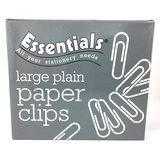 Essentials 32mm Large Plain Paperclips - Box of 1000
