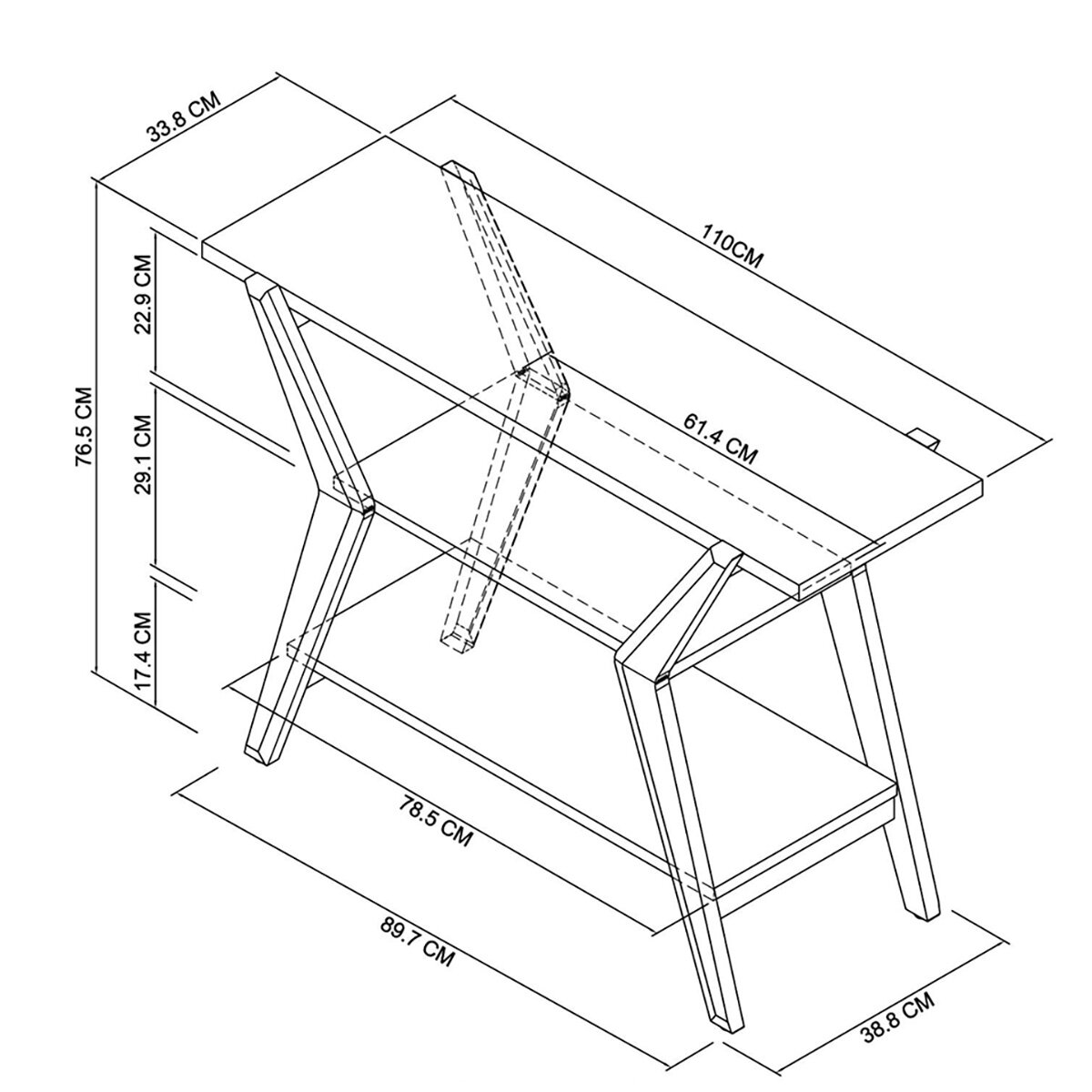 Bentley Designs Kristen Light Oak Console Table