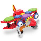 Techno Gears bionic biplane on white background construction set