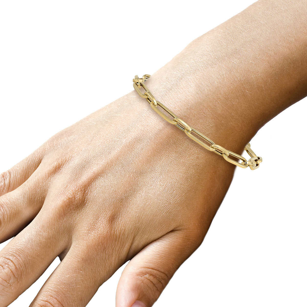 14ct Yellow Gold Paperclip Bracelet