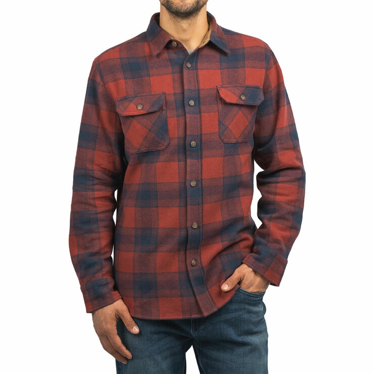 Jachs Mens Flannel Shirt & Thermal 2 Pack in Red