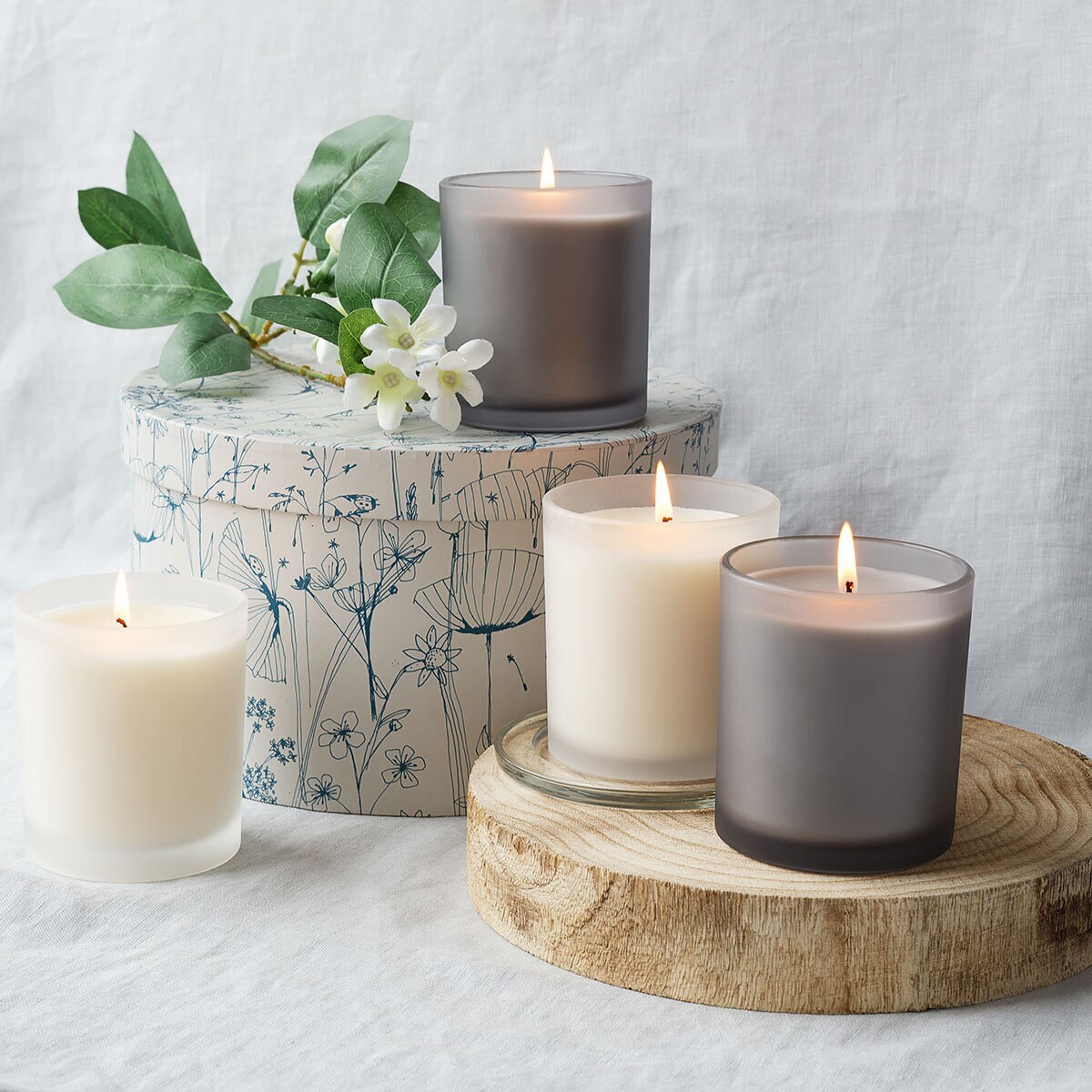 Torc Fragranced Candle, 4 Pack in Vanilla & Coconut/Woodl...