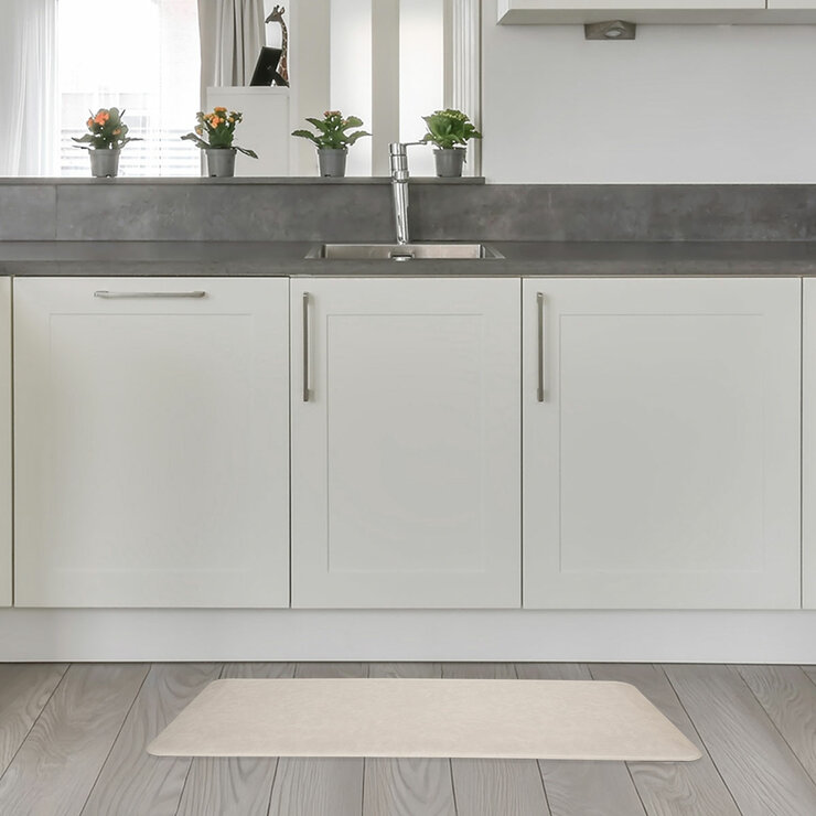 A Taupe anti‑fatigue mat