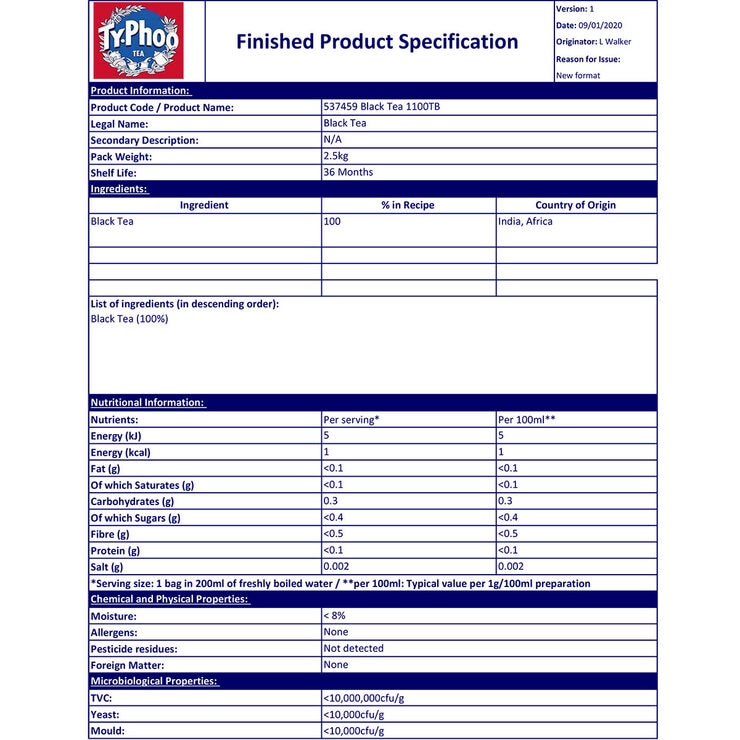 Nutritional Information