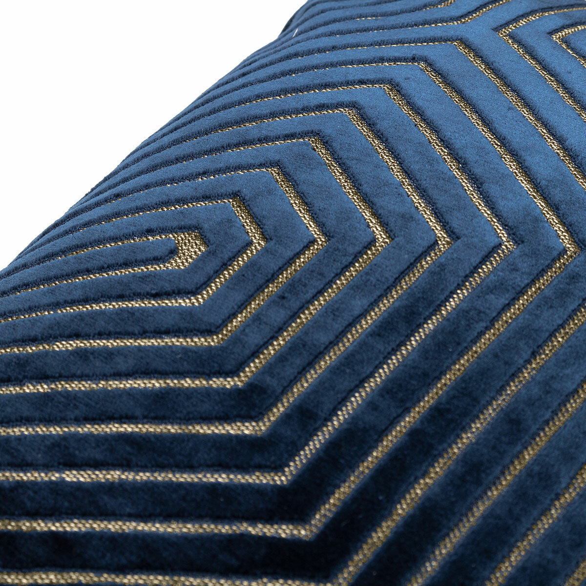 Paoletti Evoke Navy Velvet Feather Fill Cushion 2 Pack, 45 x 45 cm