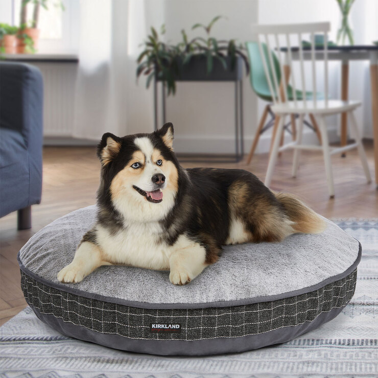 Kirkland Signature Round Pet Bed in Grey, 42" Costco UK