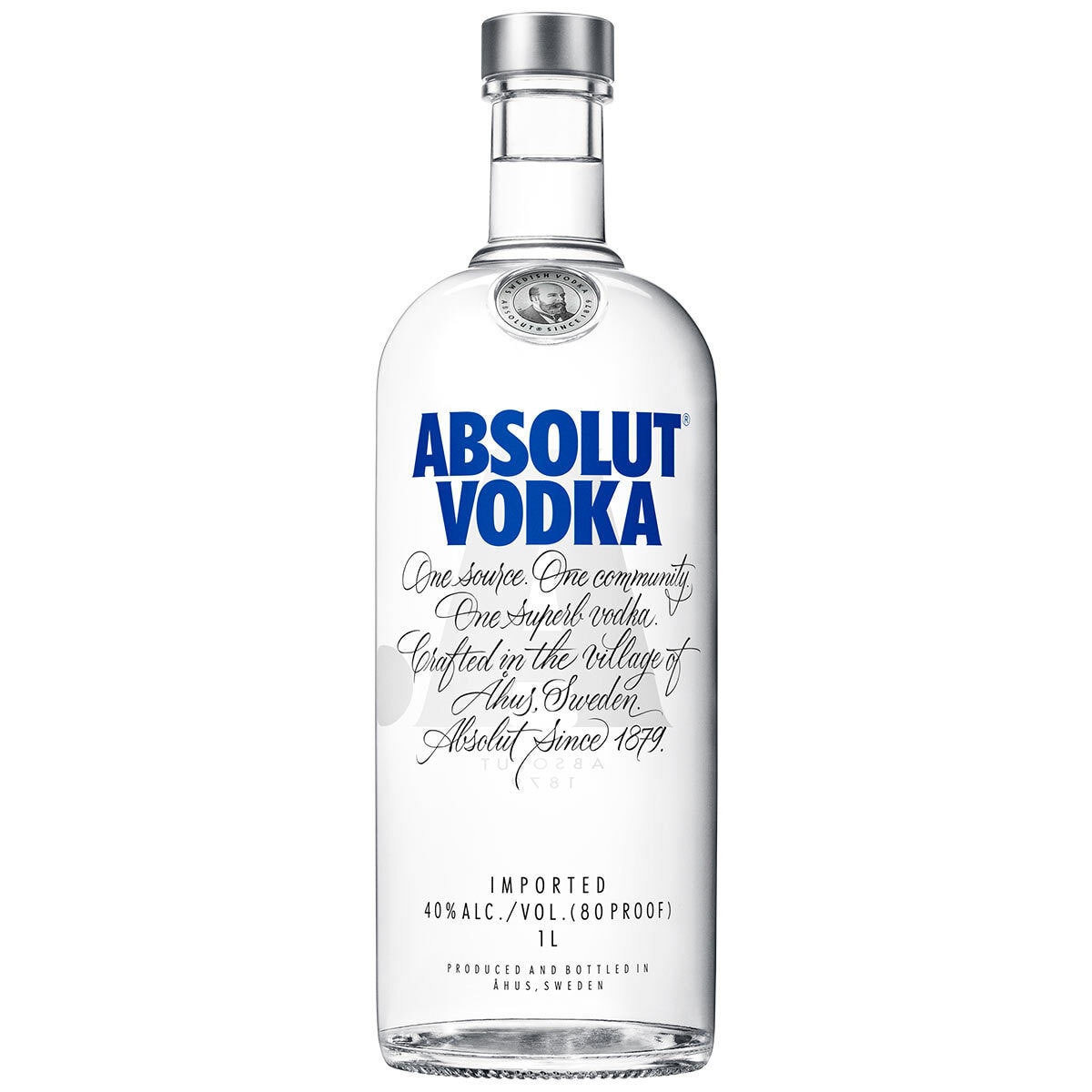 Cut out image of single bottle on white background