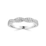 0.31ctw Round Brilliant Cut Diamond Band Ring, 18ct White Gold