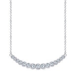 1.00ctw Round Brilliant Cut Diamond Necklace, 14ct White Gold