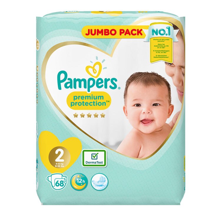 Pampers Premium Protection Nappies Size 2, 140 x 68 Jumbo Packs Costco UK