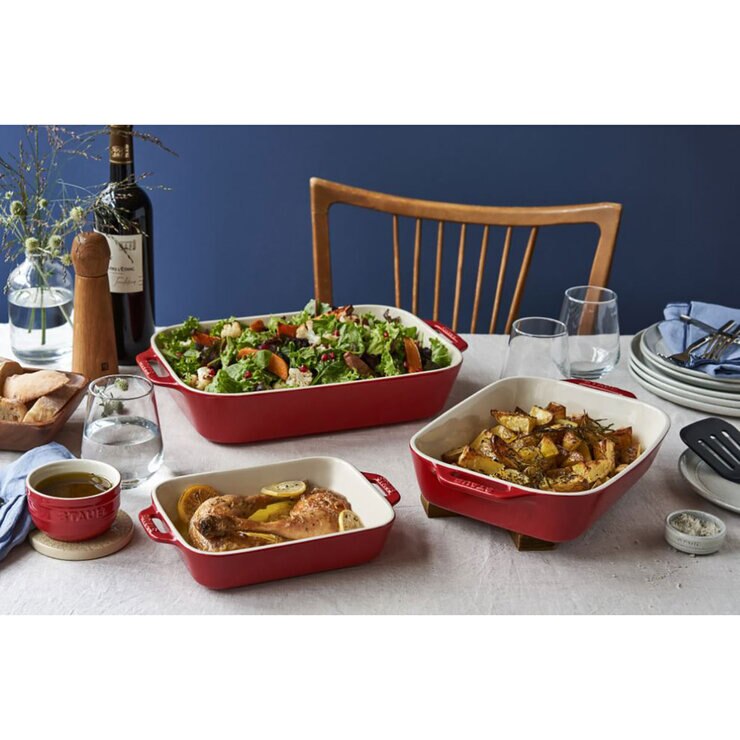 Staub Ceramic Ovenware Set, 3 Piece Staub Ceramic Ovenware Set, 3 Piece