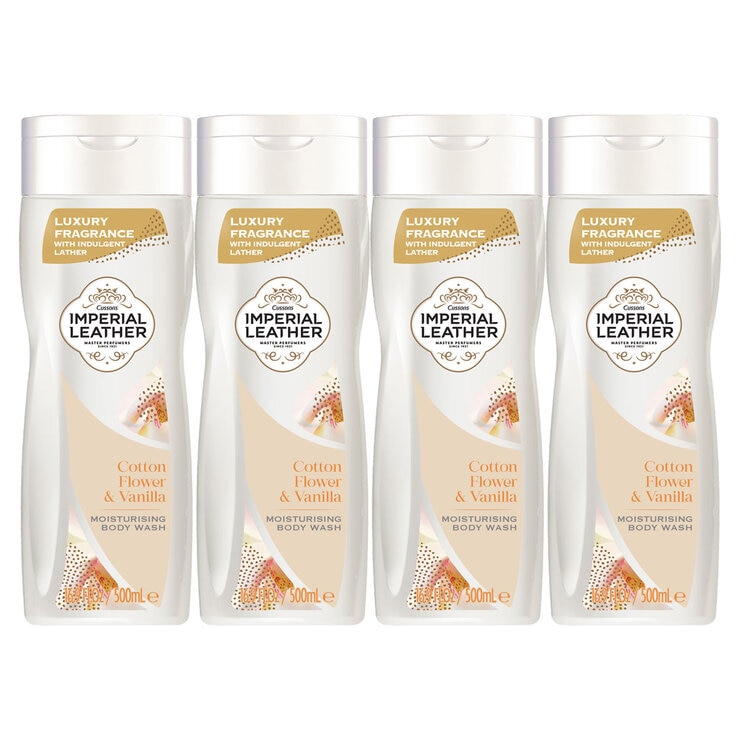 Imperial Leather Moisturising Body Wash with Cotton Flower & Vanilla Orchid, 4 x 500ml Imperial Leather Moisturising Body Wash with Cotton Flower & Vanilla Orchid, 4 x 500ml