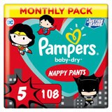 Pampers Baby Dry Character Pants, Size 5, 108 Pack