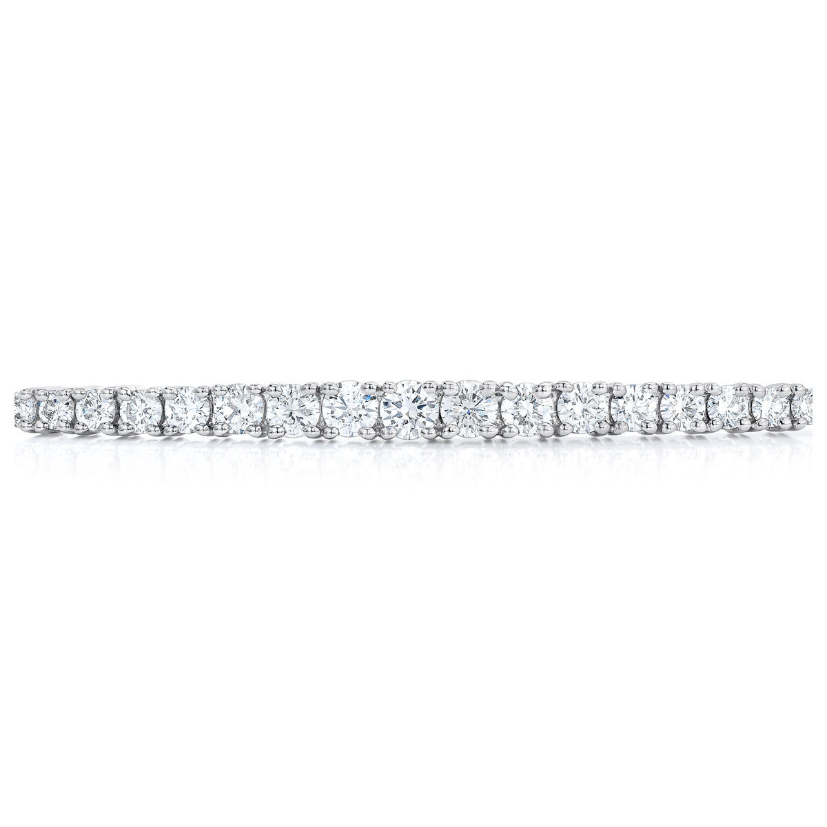 1ctw Round Brilliant Cut Bolo Bracelet, 14ct White Gold