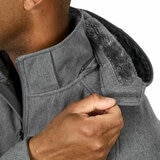 Kirkland Signature Men's Sherpa Lined Softshell Jacket in Grey