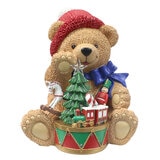1.1ft (33cm) Teddy Bear with Drum with 14 LED Lights