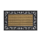 JVL Karina Tuffscrape Heavy Duty Rubber Coir Door Mat, 45 x 75cm - 2 Pack