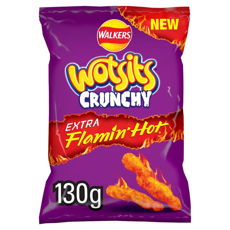Wotsits Crunchy Extra Flamin' Hot, 130g