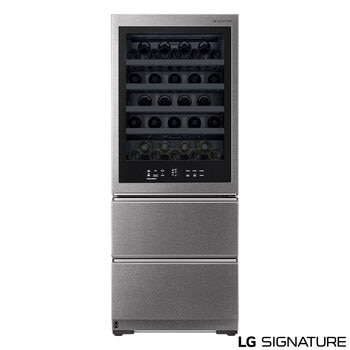 LG Signature LSR200W, 65 Bottle Freestanding, InstaView™ Wine Cooler in Stainless Steel