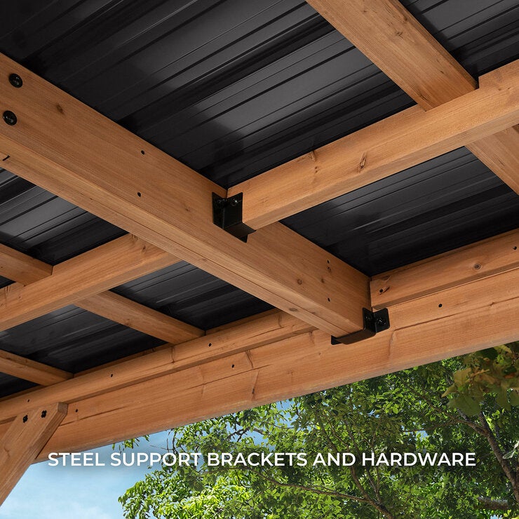 Backyard Discovery Kingsport 20ft x 12ft Wooden Carport