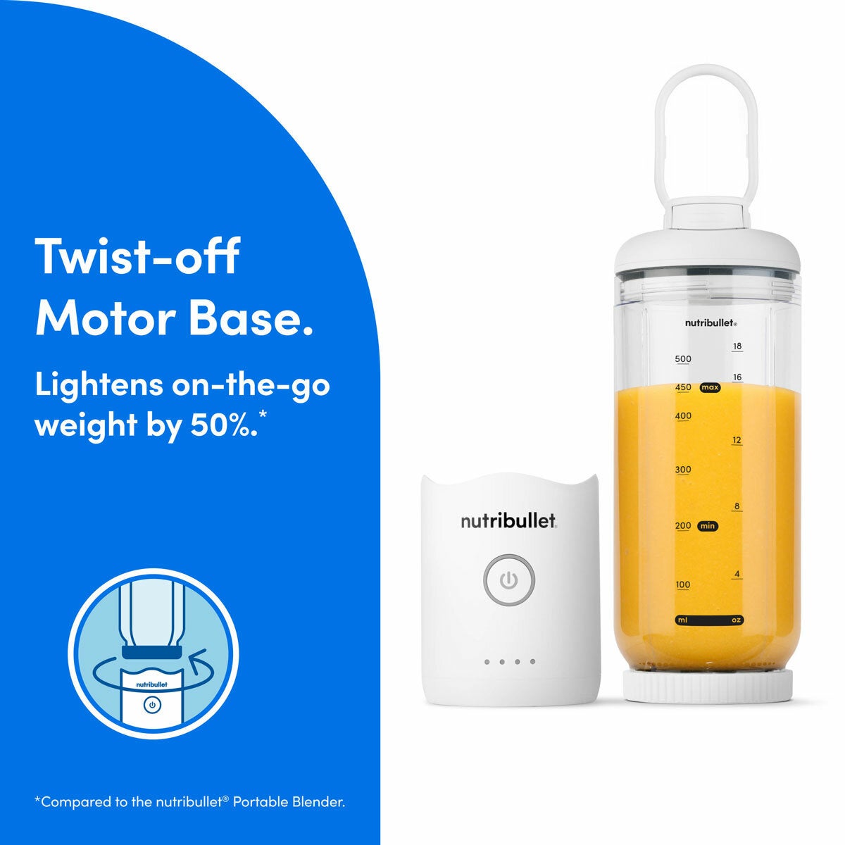 Lifestyle image with twist off motor base