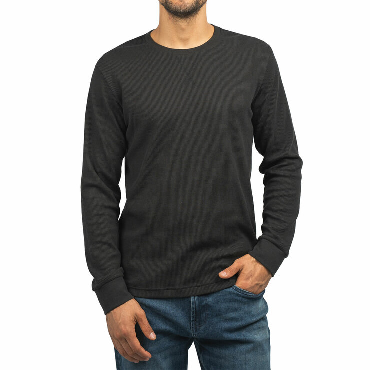 Jachs Mens Flannel Shirt & Thermal 2 Pack in Black