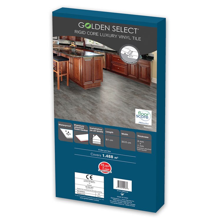Golden Select Rockport Rigid Core SPC Luxury Vinyl Flooring Tiles with