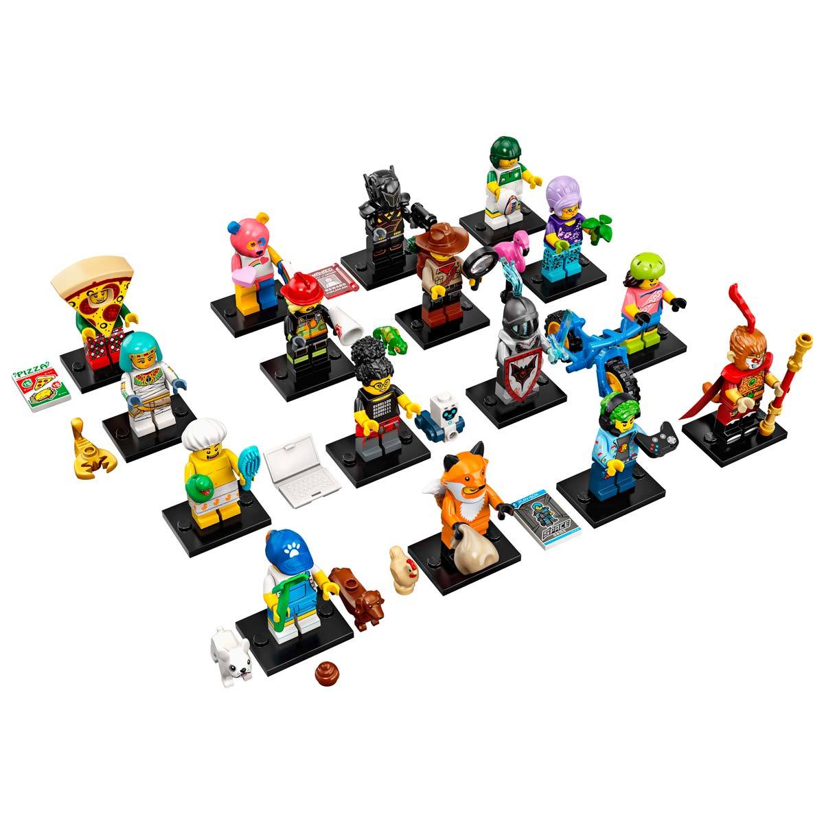 Lego Minifigures 2019 individual minifgures on white background