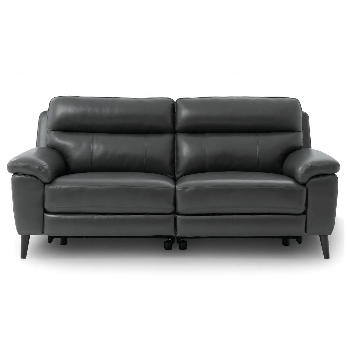 Grace Dark Grey Leather Power Reclining Large 2 Seater Sofa