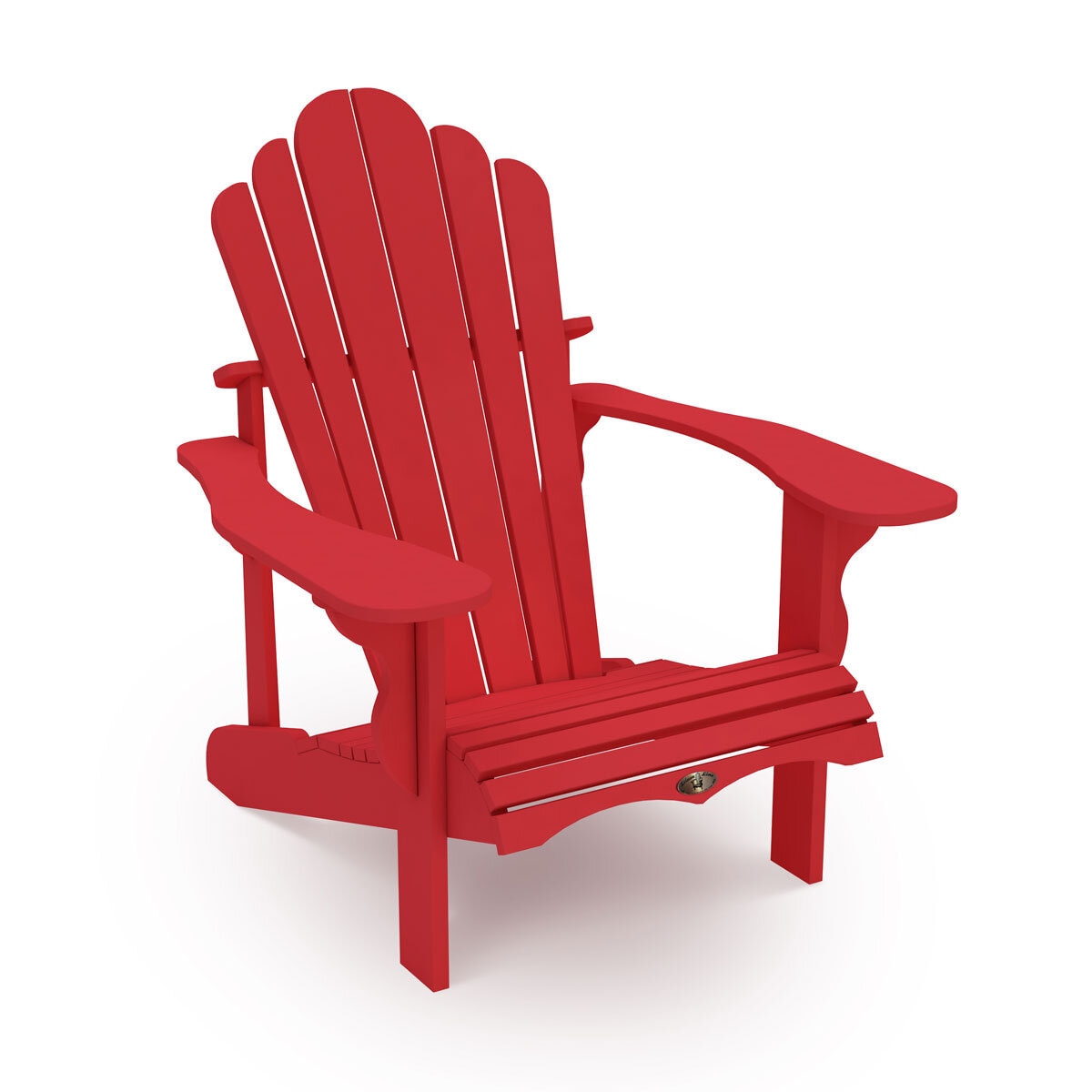 Leisure Line Adirondack Faux Wood Garden Chair in Red