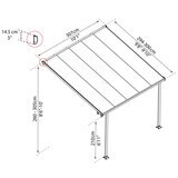 Palram Canopia Feria 3 Veranda Patio Cover in White, 3 x 3.05m