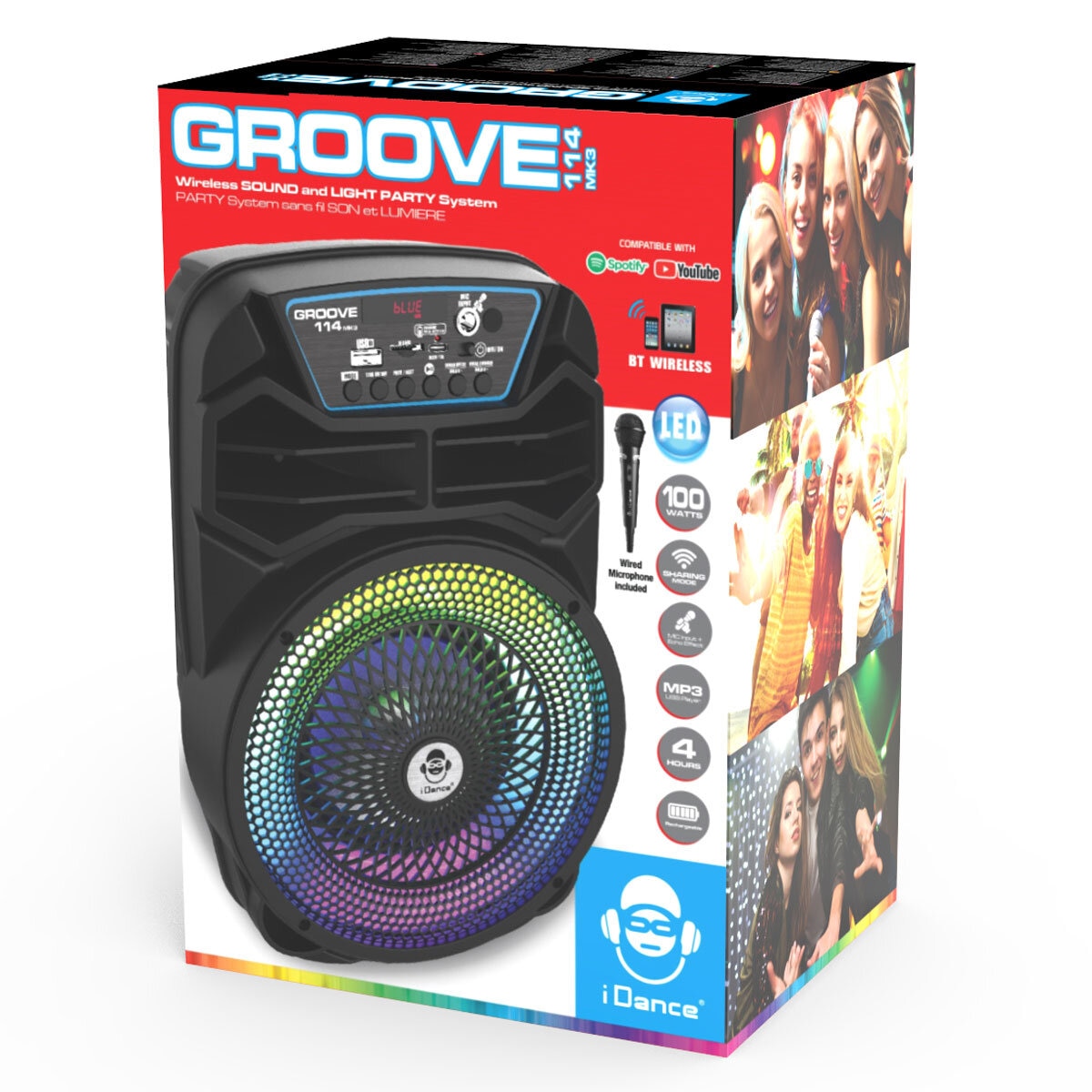 Buy iDance GOPTY4 Bluetooth Wireless Speaker with Disco Flame Lights and Voice Changer at costco.co.uk