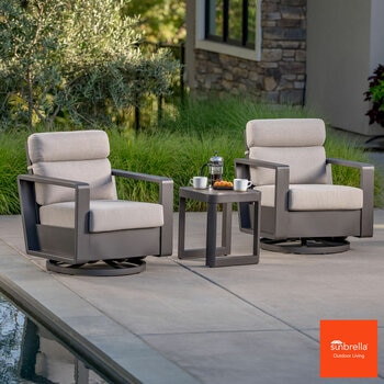 SunVilla Archer 3 Piece Deep Seating Bistro Set + Cover