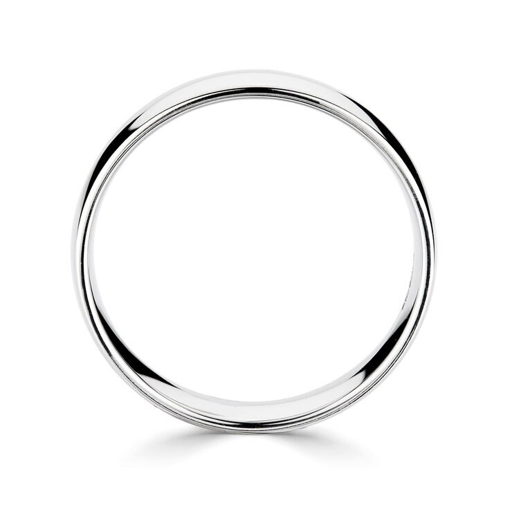 5.0mm Basic Light Court Wedding band. Platinum