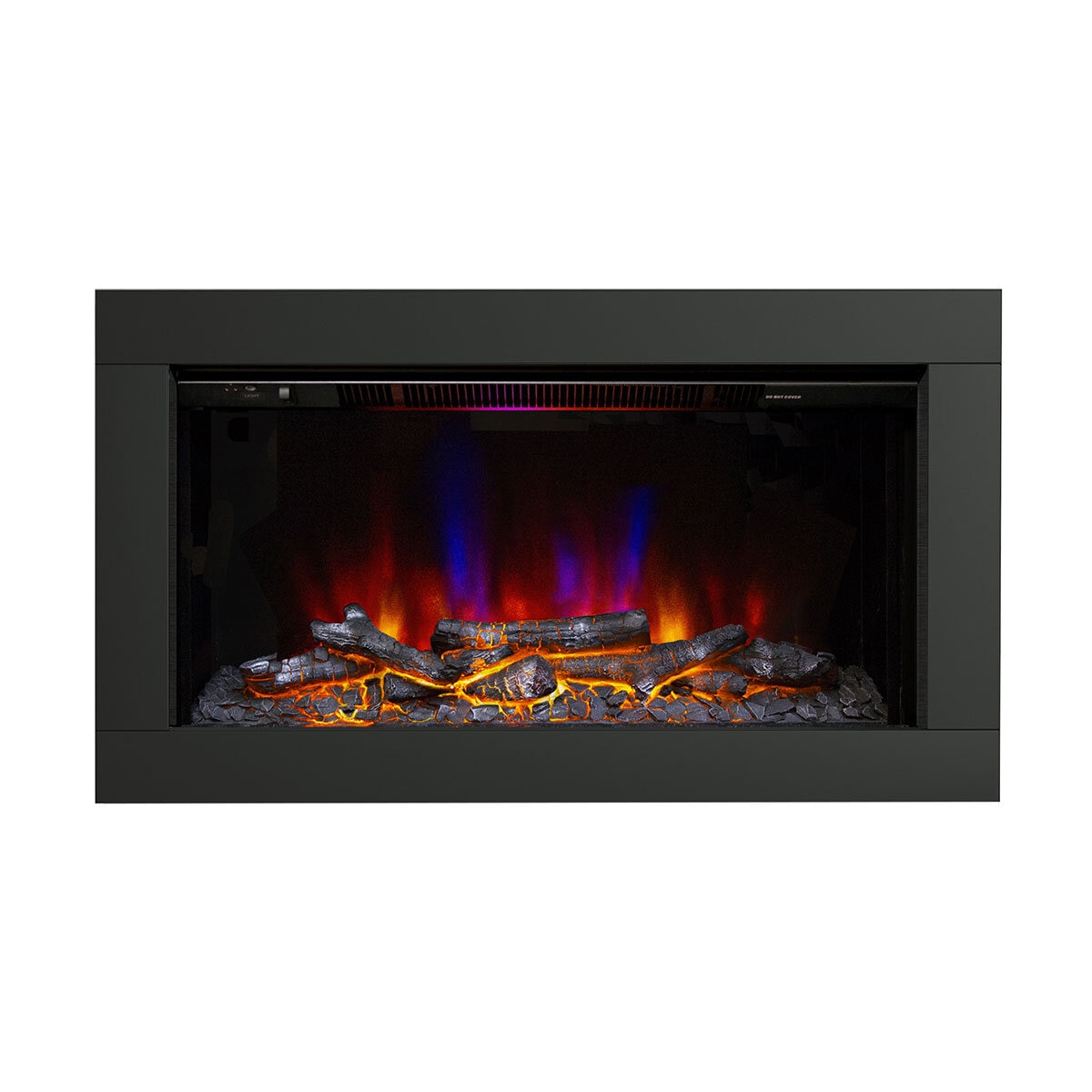 Flare Avella Inset Wall Fire - Matt Black