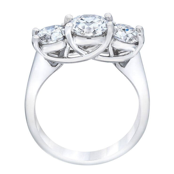 3ctw 3 Stone Ring, Platinum 3ctw 3 Stone Ring, Platinum