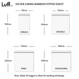 Light Grey SilverLining Fitted Sheet Sizes