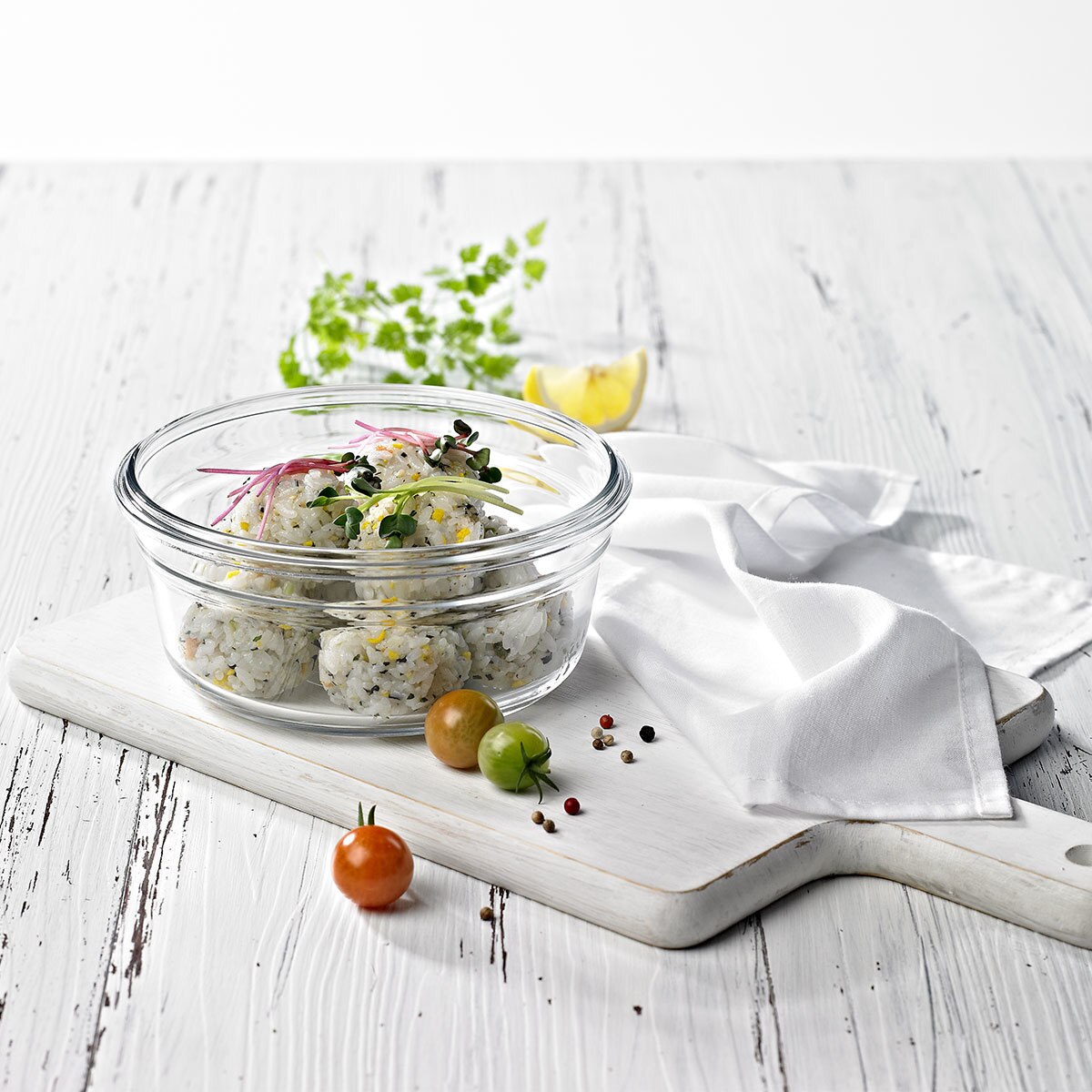 Glasslock Tempered Glass Nested Food Storage, 10 Piece Set with Lids