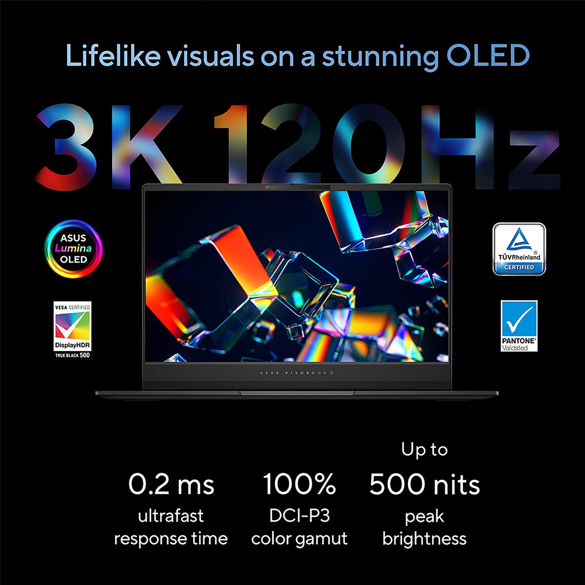 ASUS Vivobook S, Intel Core Ultra 9, 32GB RAM, 1TB SSD, 15.6 Inch OLED Laptop, S5506MA-MA025W