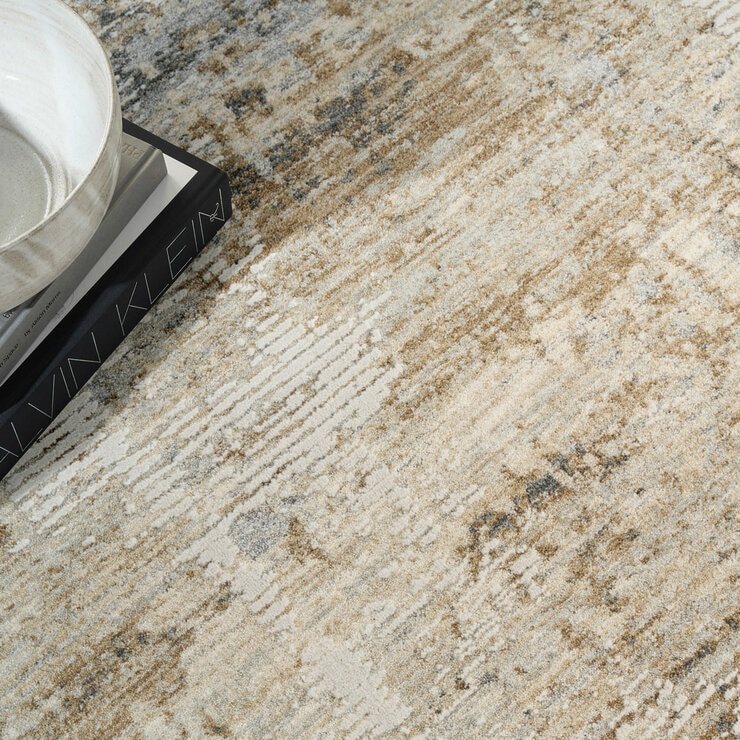 Calvin Klein Summit Natural Grey Rug, in 3 Sizes