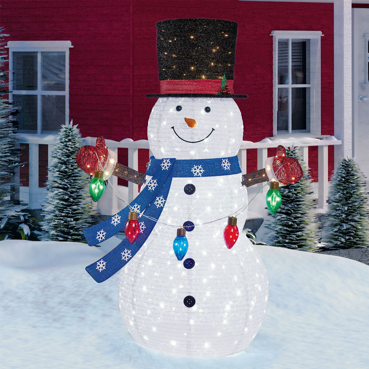 snowman christmas tree light and sound show