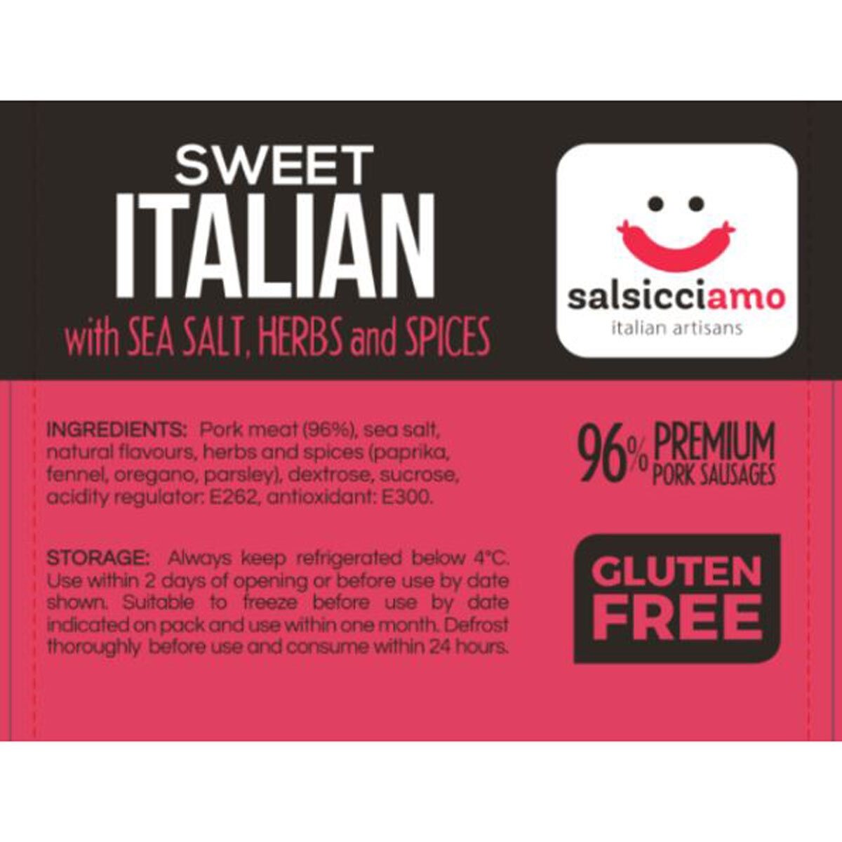 Salsicciamo Sweet Italian Artisan Sausage, 1kg