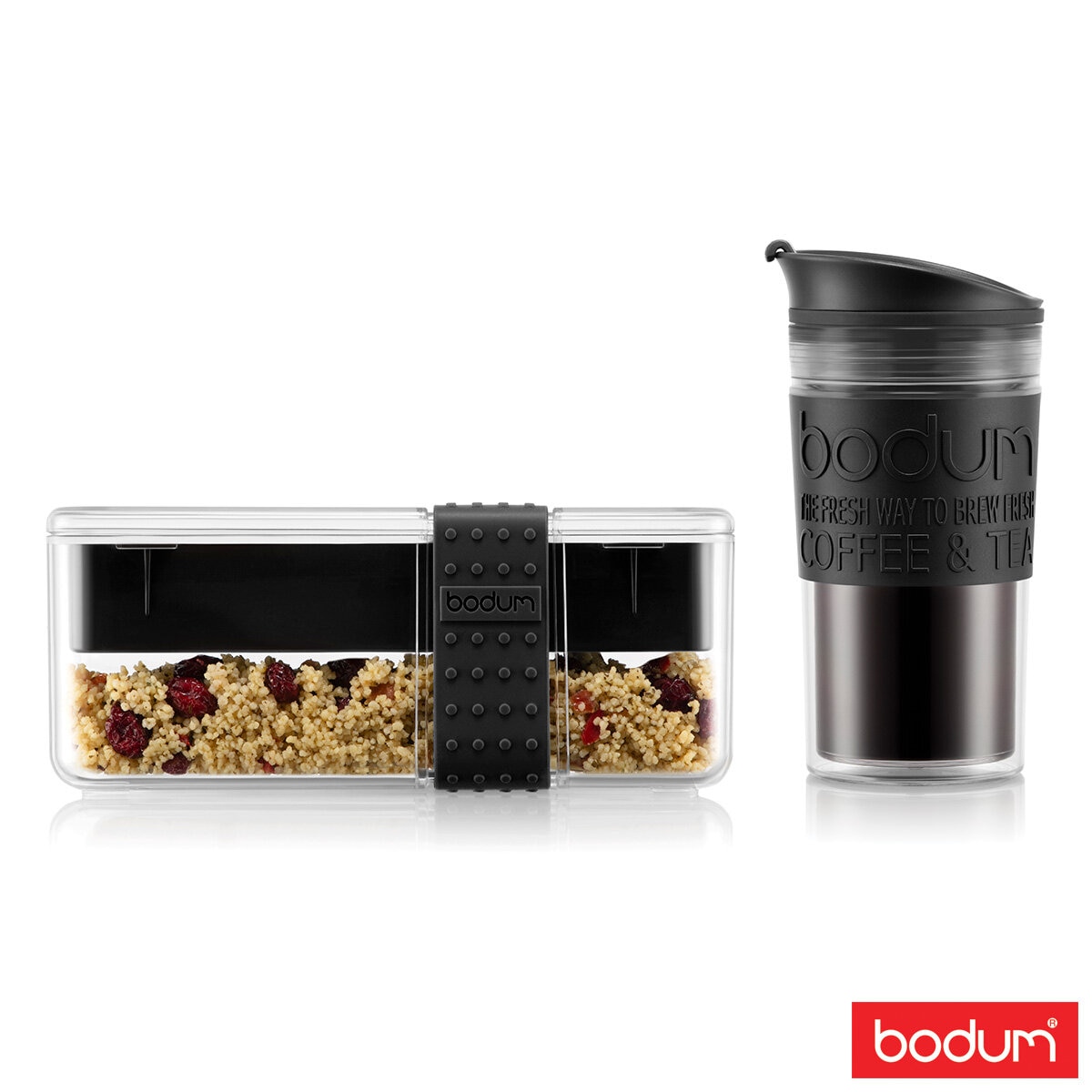 Bodum Lunch Box & Travel Mug (0.35L) Set - Black