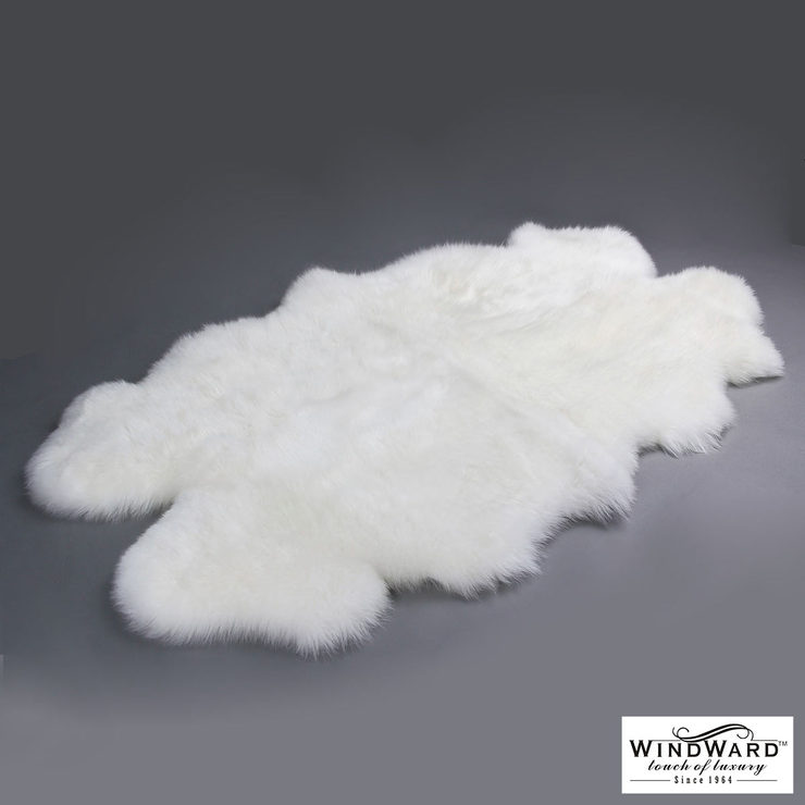 Windward 100 Sheepskin Quad Rug , Ivory Costco UK