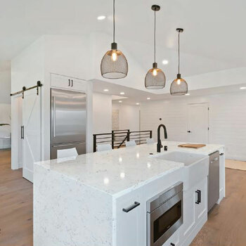 Quartz Kitchen & Bathroom Custom Worktop Grade 2, Installed & Delivered by Marble & Granite