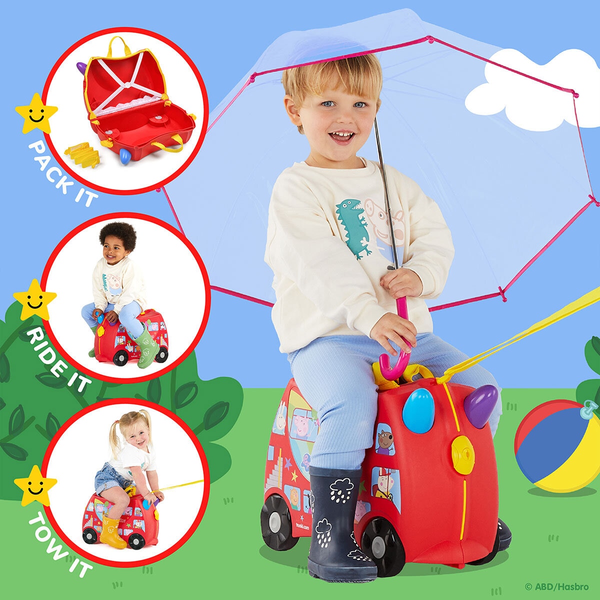 Trunki Peppa Pig Kids Ride-On Suitcase