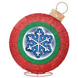 Buy Red Mesh Snowflake Ornament with LED Lights Overview Image at Costco.co.uk