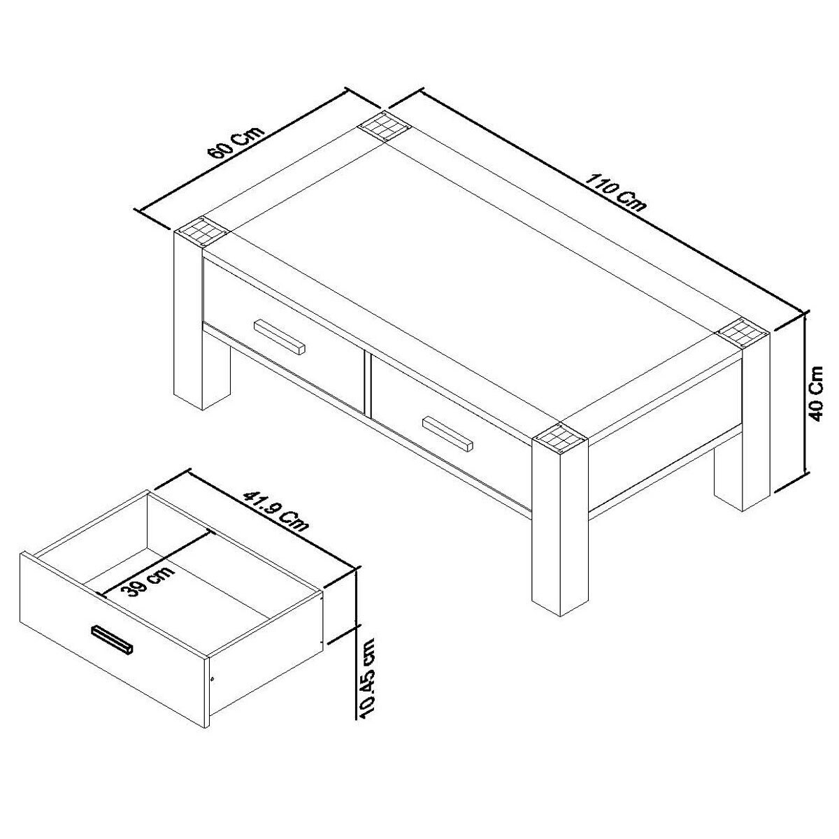 Bentley Designs Milan Dark Oak Coffee Table Costco UK